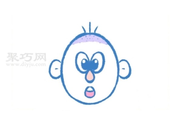 How to draw a boys head for children. Learn how to draw a boys head in simple strokes.