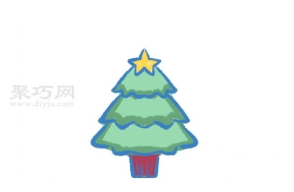 How to draw a beautiful Christmas tree. Simple steps to draw a Christmas tree.