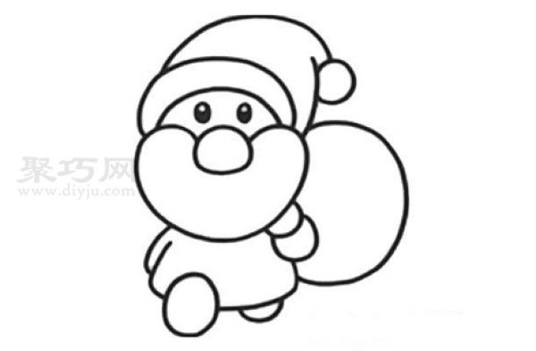 How to draw Santa Claus in 5 steps. Learn how to draw Santa Claus in simple strokes.