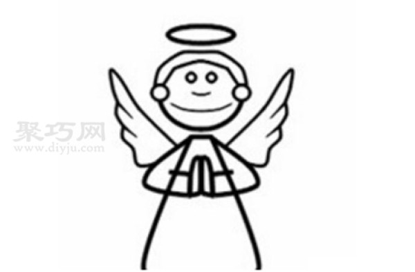 How to draw a cute little angel. Learn how to draw a cute little angel with simple strokes.