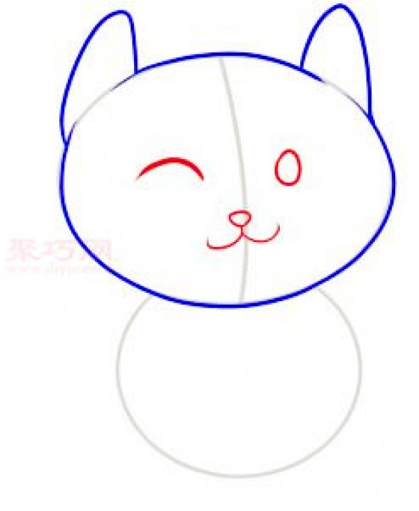 How to draw a cat with simple strokes for children. Teach you how to draw a simple stroke of a cat.