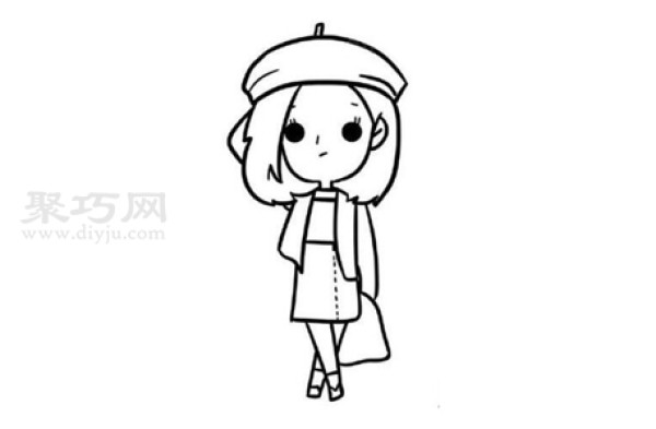 How to draw a fashionable little girl in the simplest way. Learn how to draw a fashionable little girl with simple strokes.