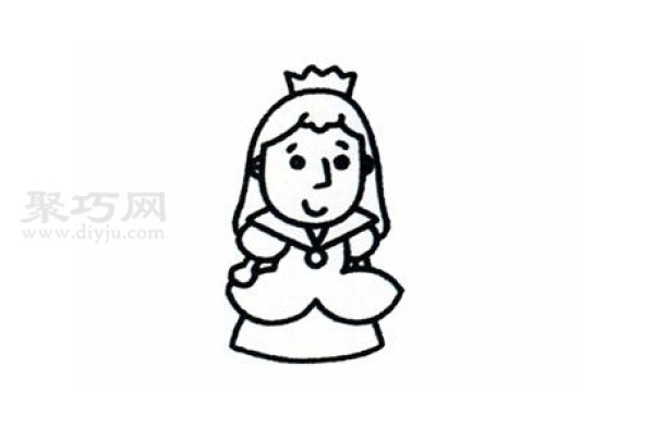 How to draw a princess with simple strokes Princess simple strokes drawing tutorial