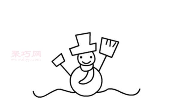 Simple drawing method for children to draw a snowman. Learn how to draw a snowman with simple strokes.