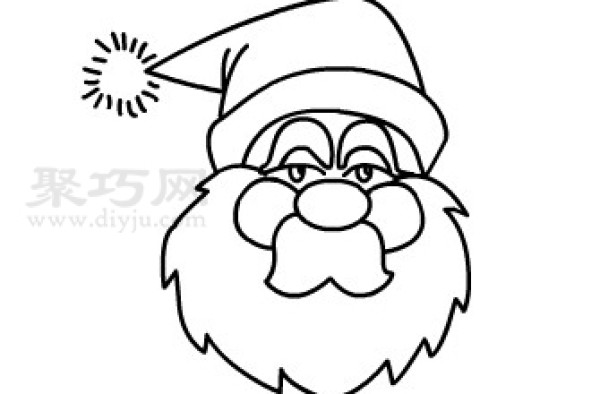 How to draw Santa Claus for children. Learn how to draw Santa Claus with simple strokes.