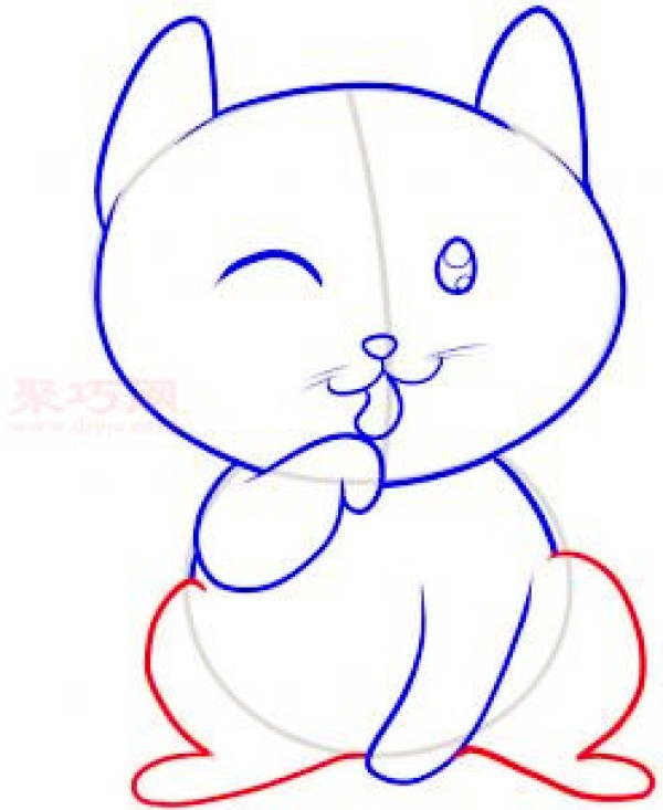 How to draw a cat with simple strokes for children. Teach you how to draw a simple stroke of a cat.