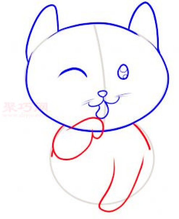 How to draw a cat with simple strokes for children. Teach you how to draw a simple stroke of a cat.