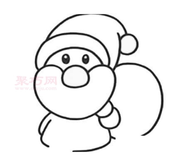 How to draw Santa Claus in 5 steps. Learn how to draw Santa Claus in simple strokes.