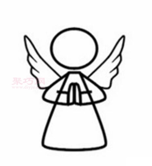 How to draw a cute little angel, learn how to draw a cute little angel with simple strokes