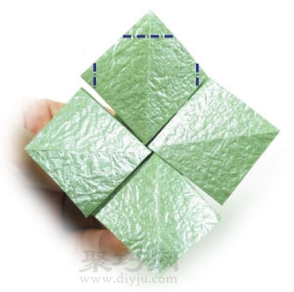 How to make origami lucky four leaf clover