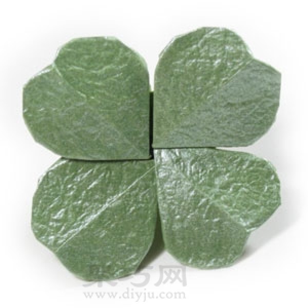 How to make origami lucky four leaf clover