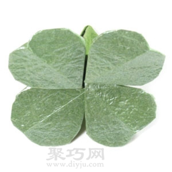 How to make origami lucky four leaf clover