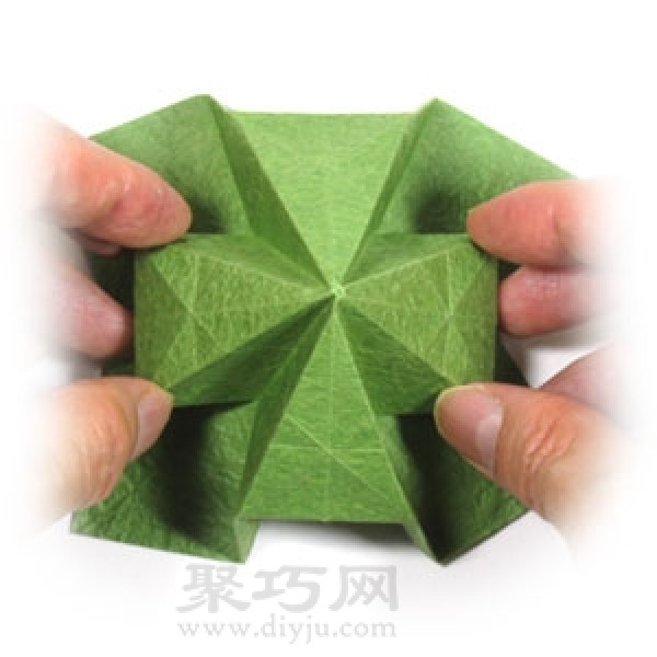 How to make origami lucky four leaf clover