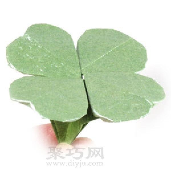 How to make origami lucky four leaf clover