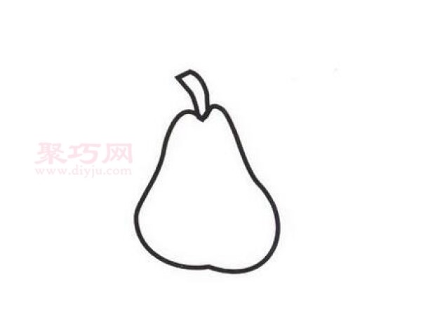 How to draw a pear to look good. Simple drawing tutorial of a pear.