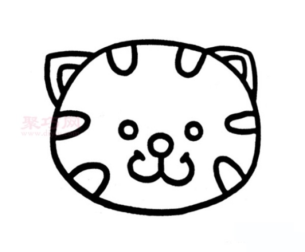 Cat head drawing tutorial, lets learn how to draw a cats head in simple strokes