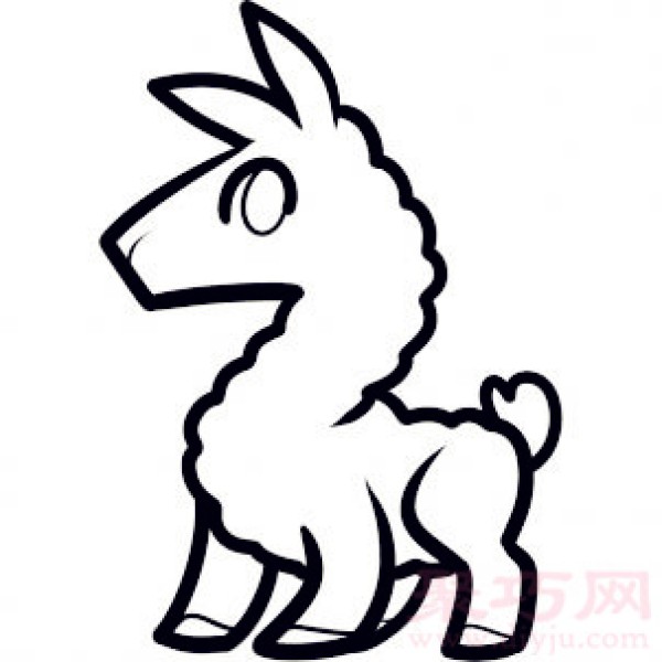 How to draw an alpaca with simple strokes for children. Teach you how to draw an alpaca with simple strokes.