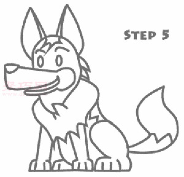 How to draw a simple wolf dog for children. Teach you how to draw a simple wolf dog.