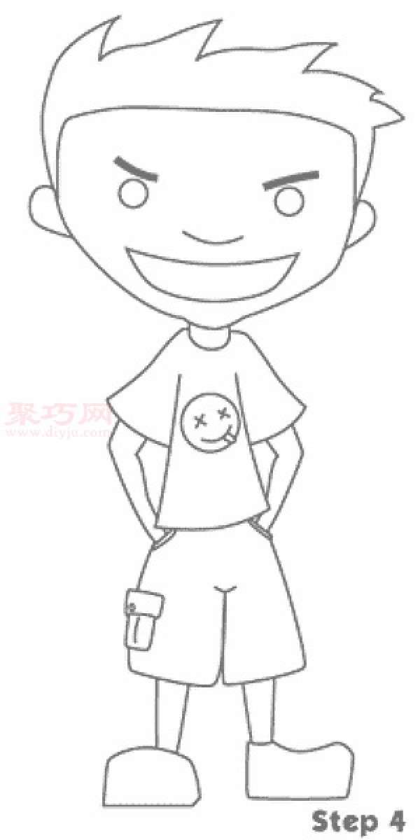 How to draw a little boy with simple strokes Teach you how to draw a little boy with simple strokes