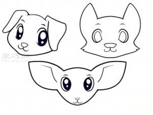 How to draw a puppys head with simple strokes for children. Teach you how to draw a puppys head with simple strokes.