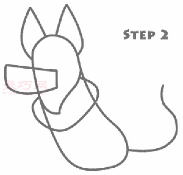 How to draw a simple wolf dog for children. Teach you how to draw a simple wolf dog.