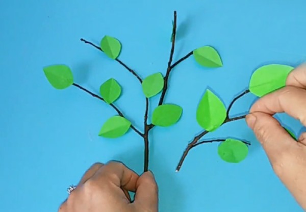 Handmade class to make saplings DIY tree making method steps