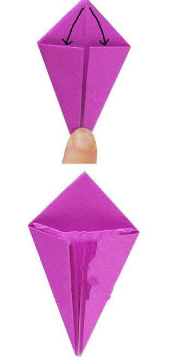 Diamond handmade origami tutorial illustration