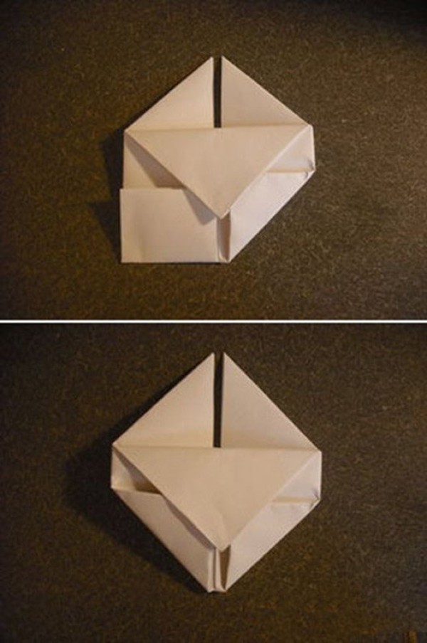 Illustrated tutorial on how to fold a three-dimensional heart