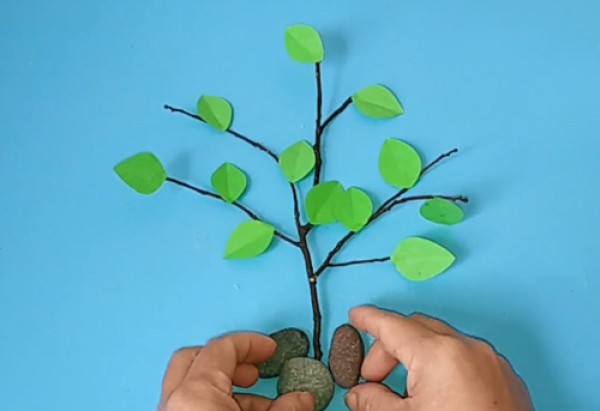 Handmade class to make saplings DIY tree making method steps