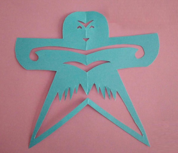 Tutorial on swallow paper-cut kite. How to make a paper-cut kite by hand.