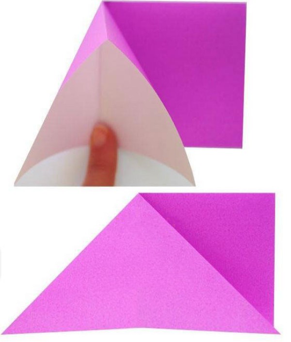 Diamond handmade origami tutorial illustration