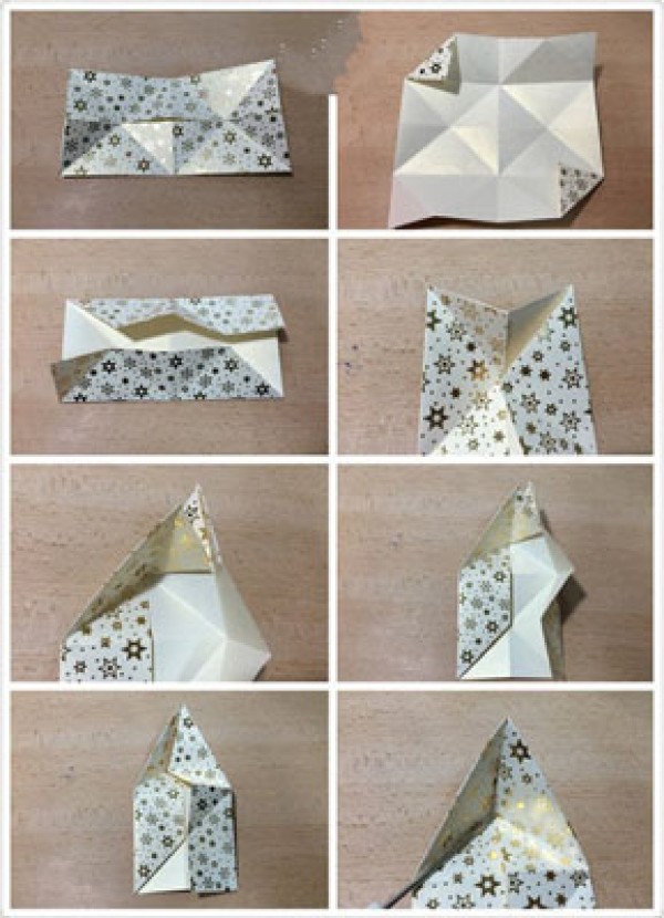 How to fold a simple mobile phone holder. Use paper to fold a mobile phone holder.