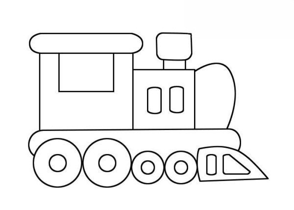 Locomotive simple drawing drawing steps and coloring tutorial