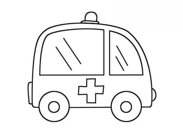 Ambulance simple drawing steps