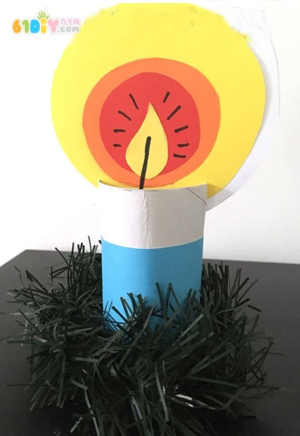 Christmas DIY paper tube candle handmade