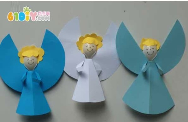 DIY little angel from cardboard spoon