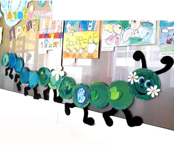 DIY Spring Wall Decorations Paper Plate Caterpillars