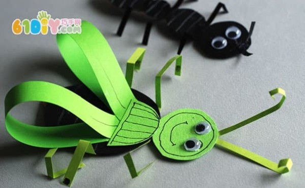 Handmade small insects on ice cream sticks