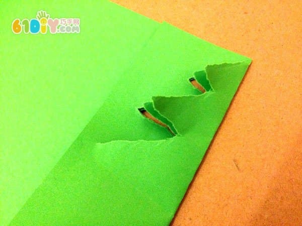 Tear Paper Christmas Tree Greeting Card DIY