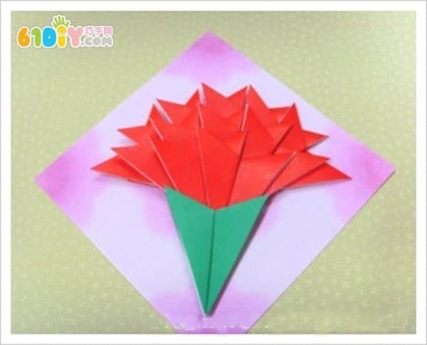 Teachers Day carnation origami craft