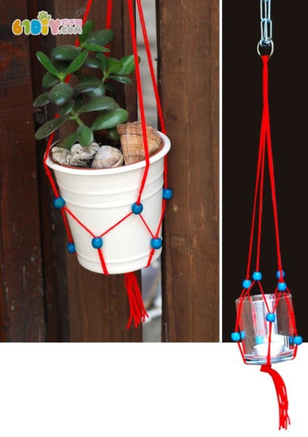 Make a beautiful flower pot hanging basket