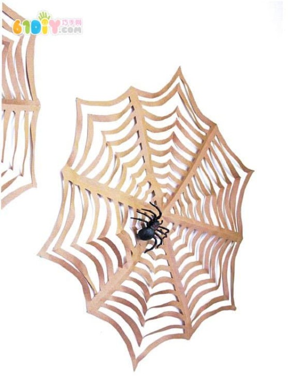 Halloween decoration spider web paper cutting handmade