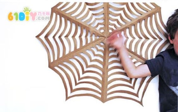 Halloween decoration spider web paper cutting handmade