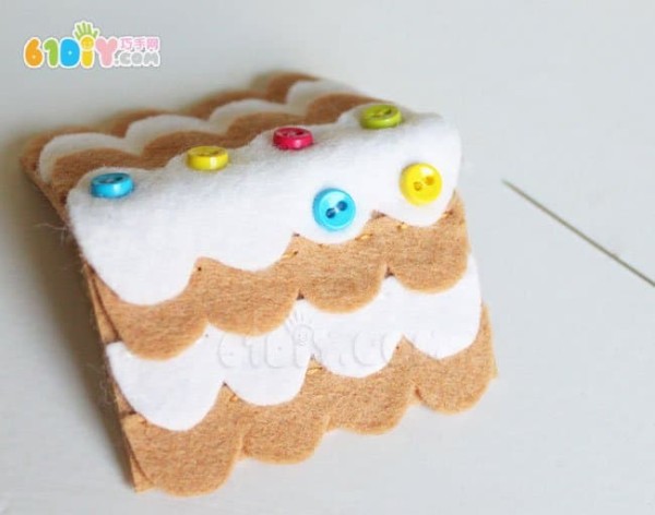 Non-woven fabric handmade tutorial Christmas gingerbread house