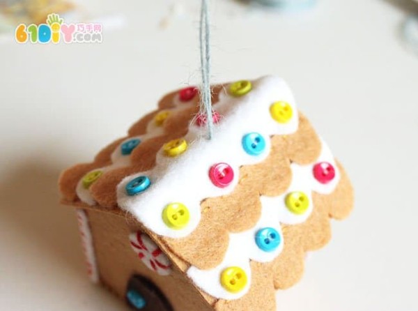 Non-woven fabric handmade tutorial Christmas gingerbread house