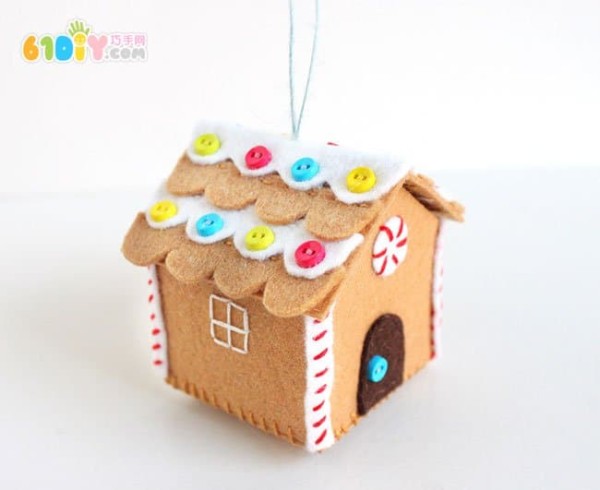 Non-woven fabric handmade tutorial Christmas gingerbread house