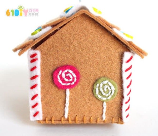 Non-woven fabric handmade tutorial Christmas gingerbread house