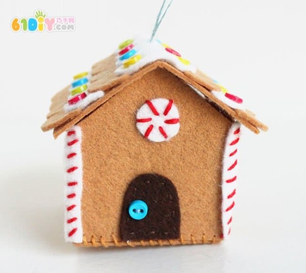 Non-woven fabric handmade tutorial Christmas gingerbread house