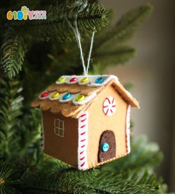 Non-woven fabric handmade tutorial Christmas gingerbread house