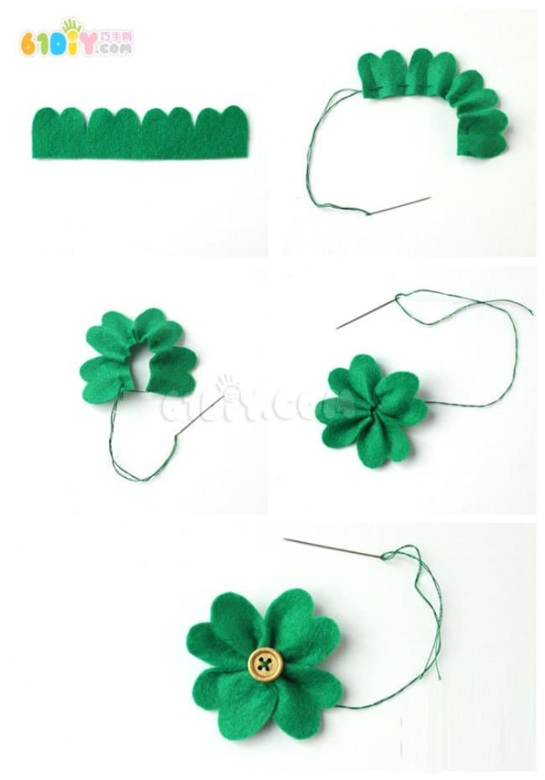 DIY beautiful four-leaf clover rainbow headband